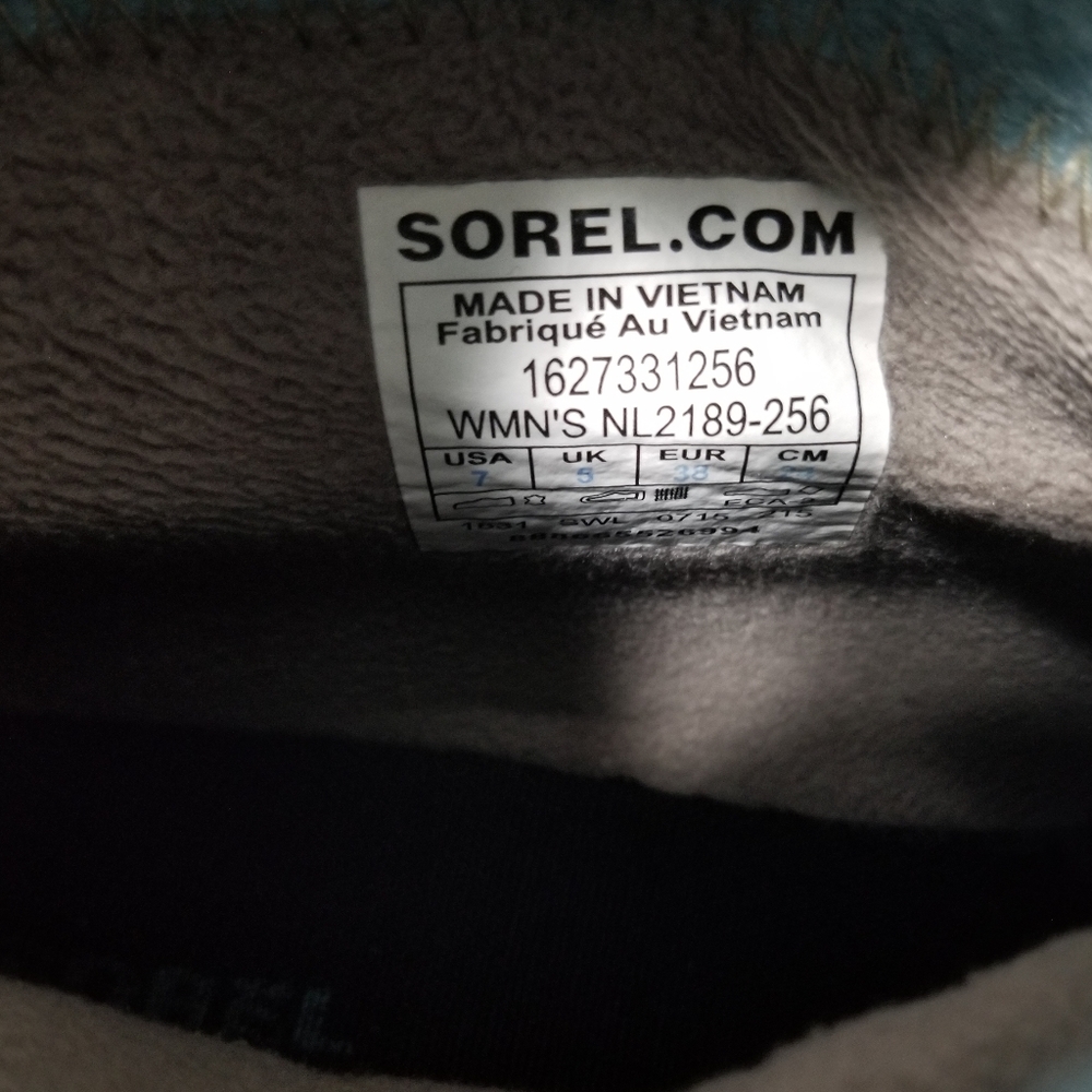 Sorel Meadow Gray Suede Leather Waterproof Insulated Zip Ankle Boots Women Sz 7 - Picture 6 of 6